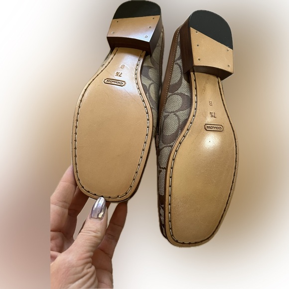 Coach Tan Leather Loafers - Picture 2 of 4